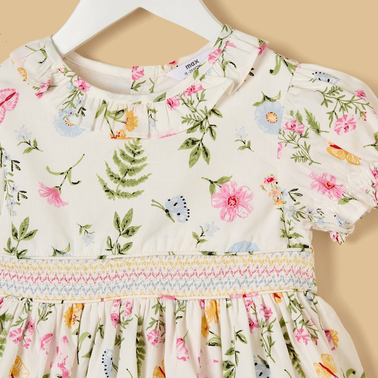 Floral Print Viscose Dress with Bloomers