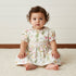 Floral Print Viscose Dress with Bloomers - White / 12-18 mths