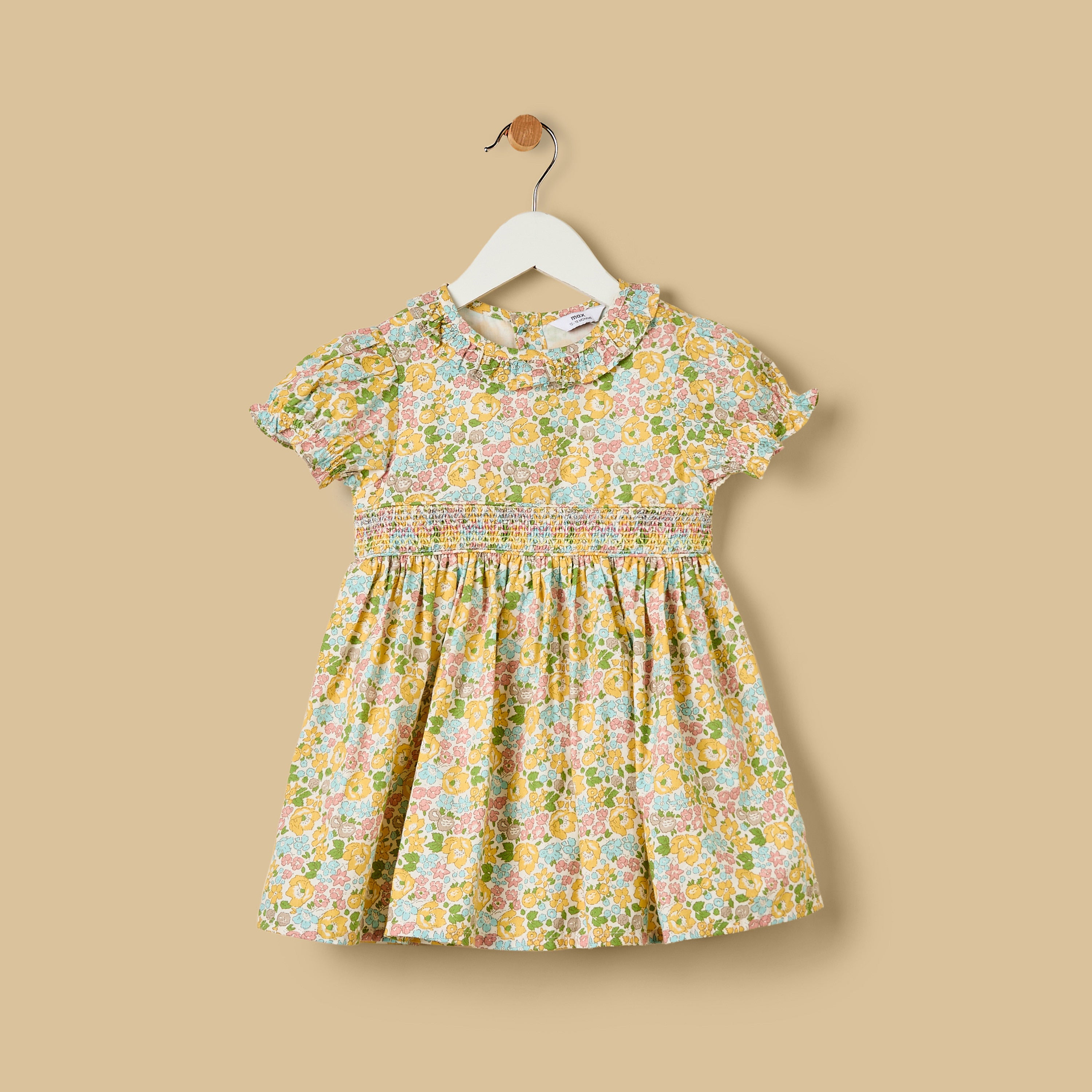 Floral Print Smocked Dress with Bloomers