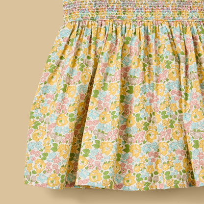 Floral Print Smocked Dress with Bloomers