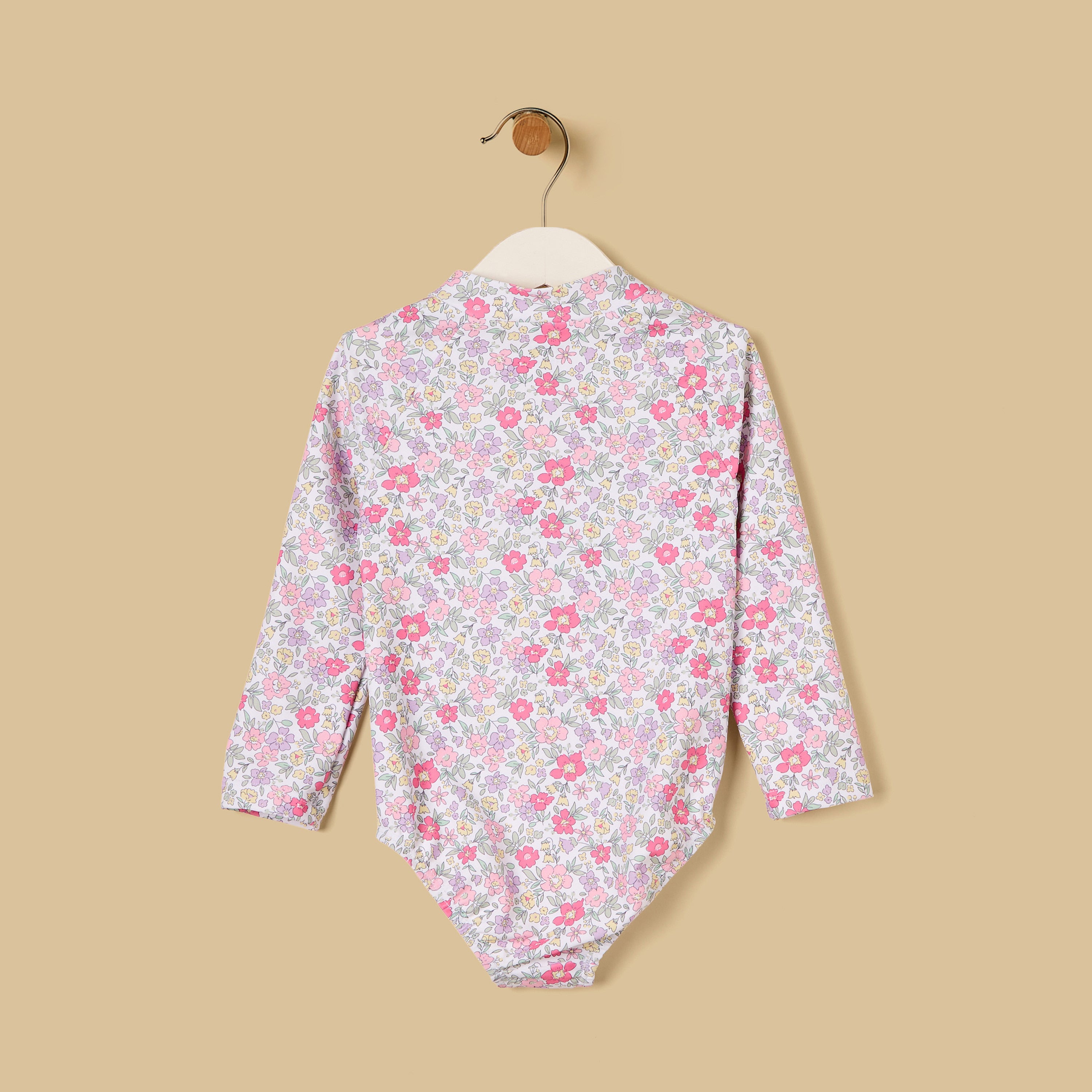 Floral Print Swimsuit with Hat