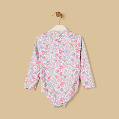 Floral Print Swimsuit with Hat