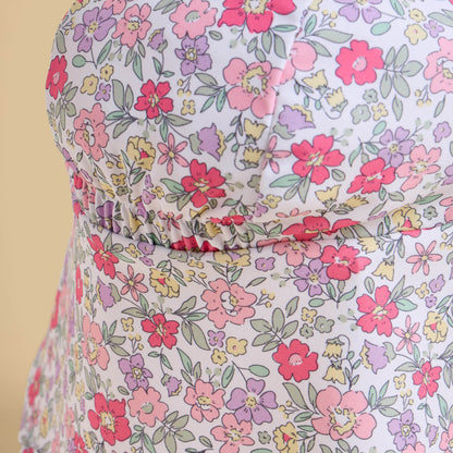 Floral Print Swimsuit with Hat
