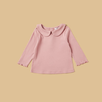 Ribbed Cotton T-shirt with Pants and Printed Jacket