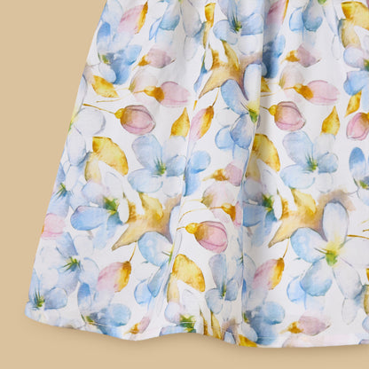 Floral Print Lace Detail Sleeveless Dress