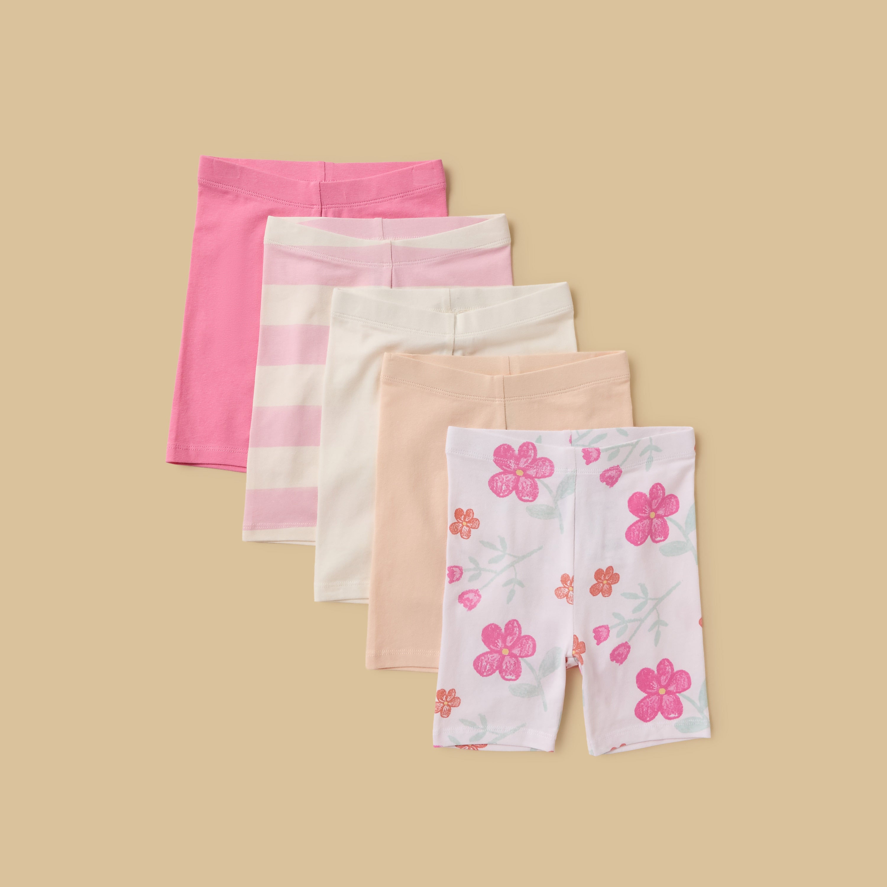 Pack of 5 - Assorted Leggings - Pink / 12-18 mths