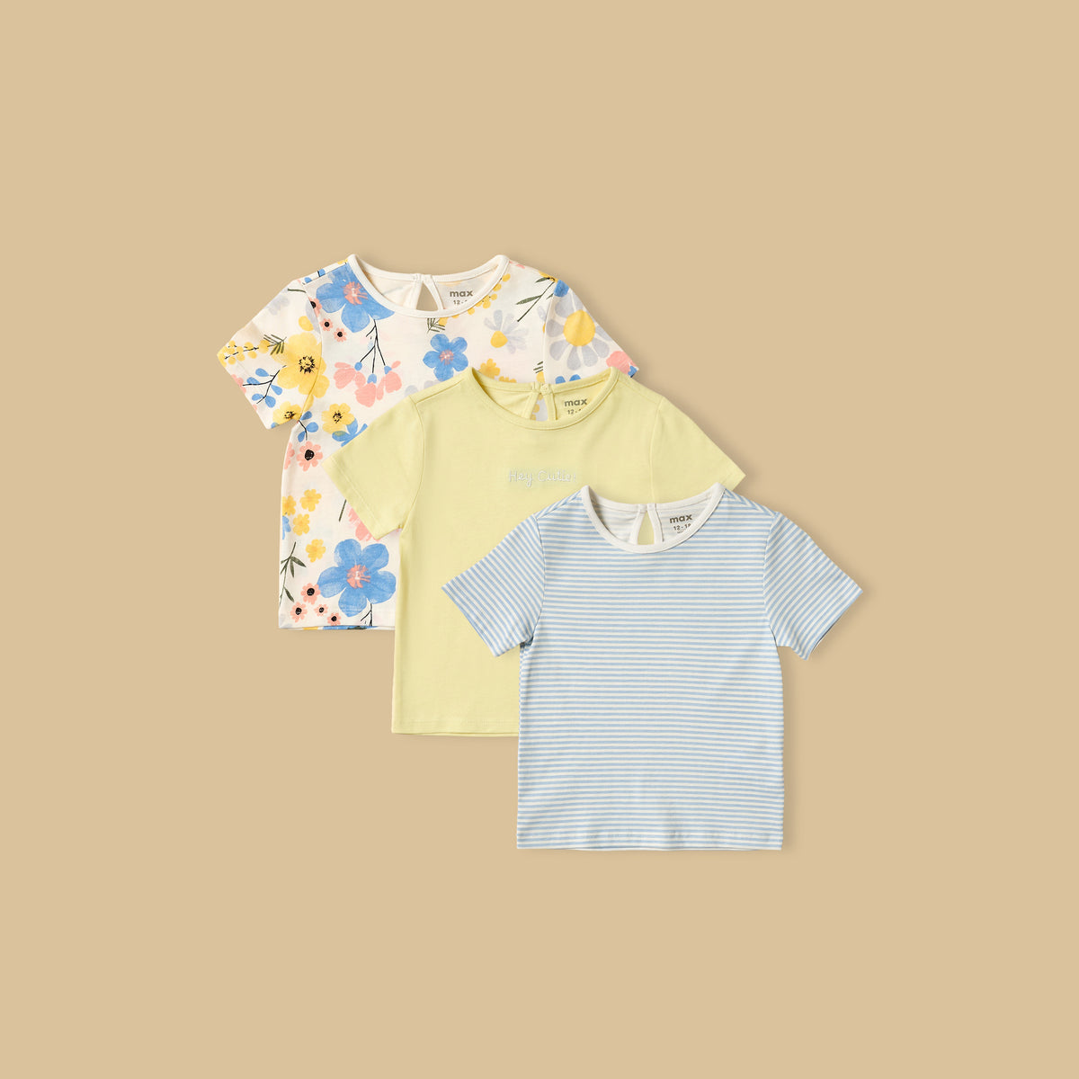 Pack of 3 - Assorted Cotton T-shirt