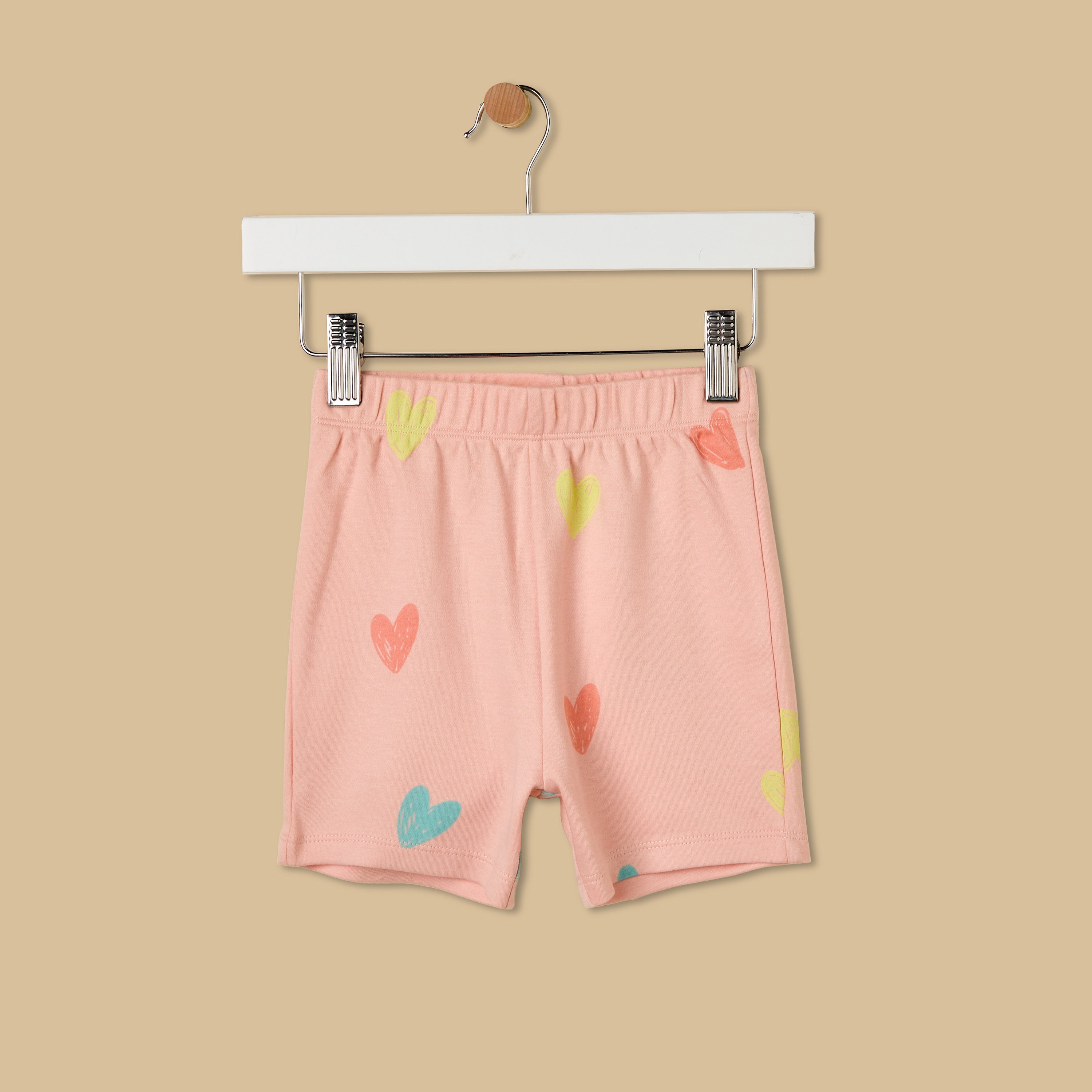 Heart Print Shorts Set