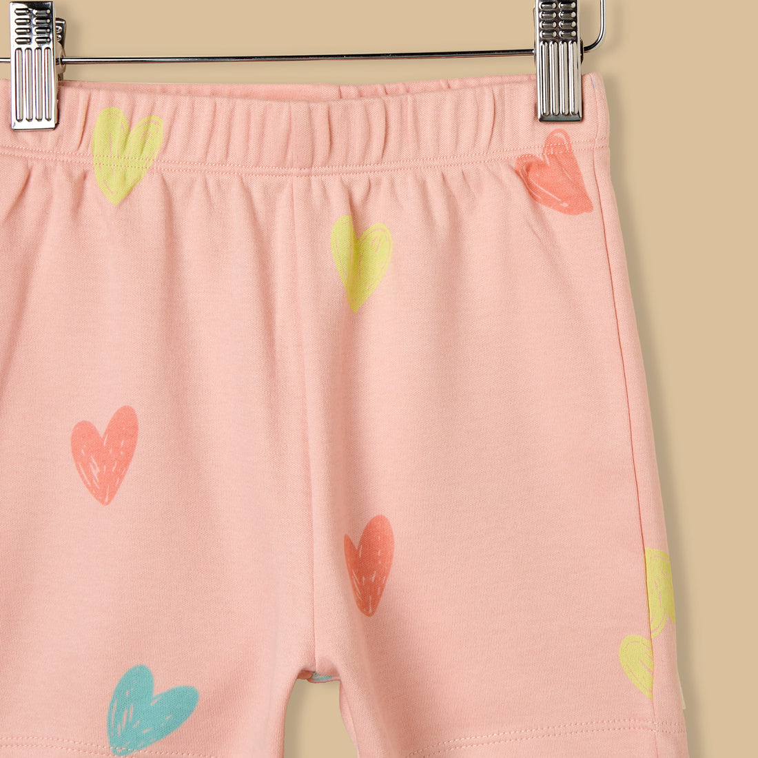 Heart Print Shorts Set