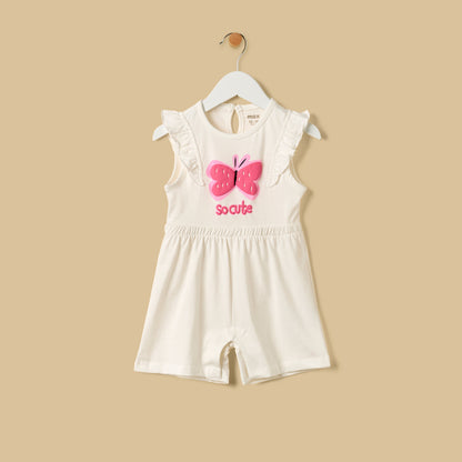 Pack of 2 - Butterfly Print Sleeveless Playsuit