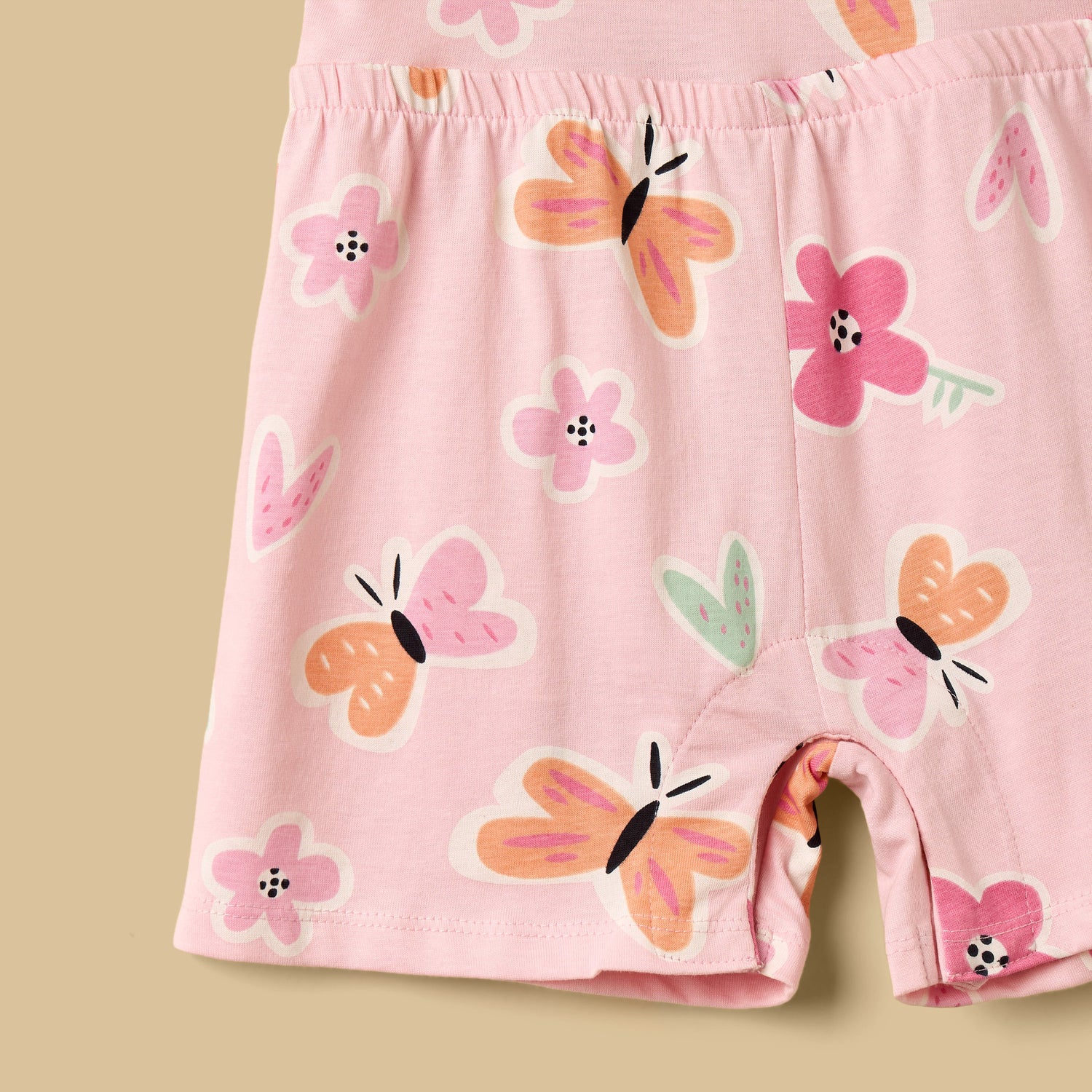 Pack of 2 - Butterfly Print Sleeveless Playsuit