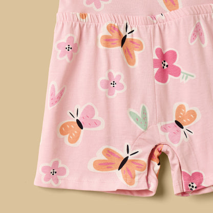 Pack of 2 - Butterfly Print Sleeveless Playsuit
