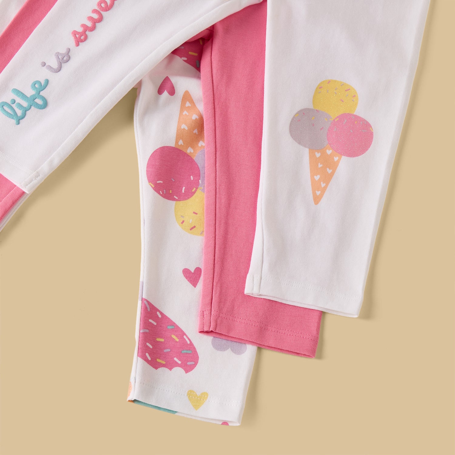 Pack of 3 - Ice Cream Print Leggings
