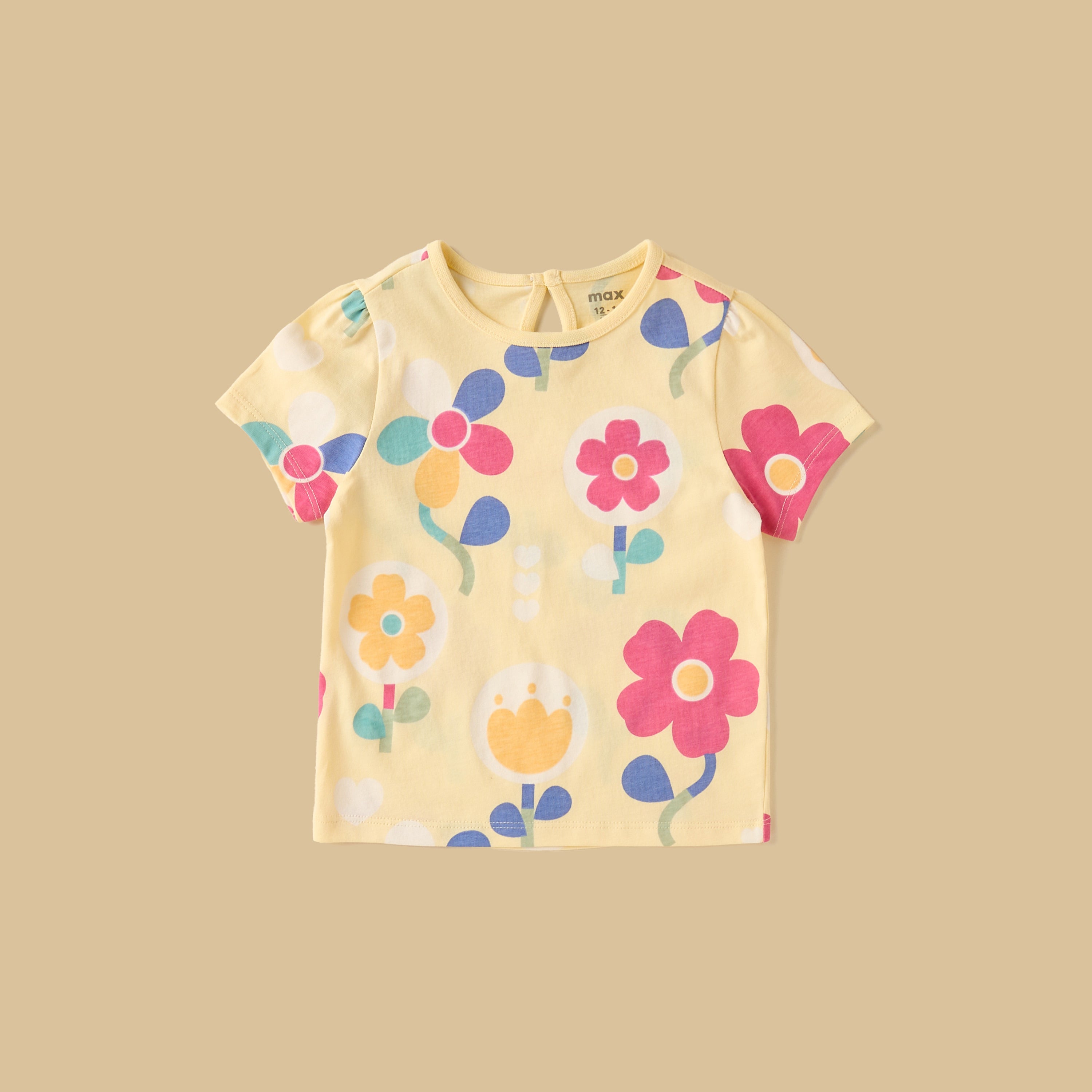 Pack of 3 - Floral Print Cotton T-shirt