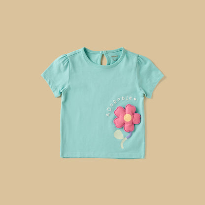 Pack of 3 - Floral Print Cotton T-shirt