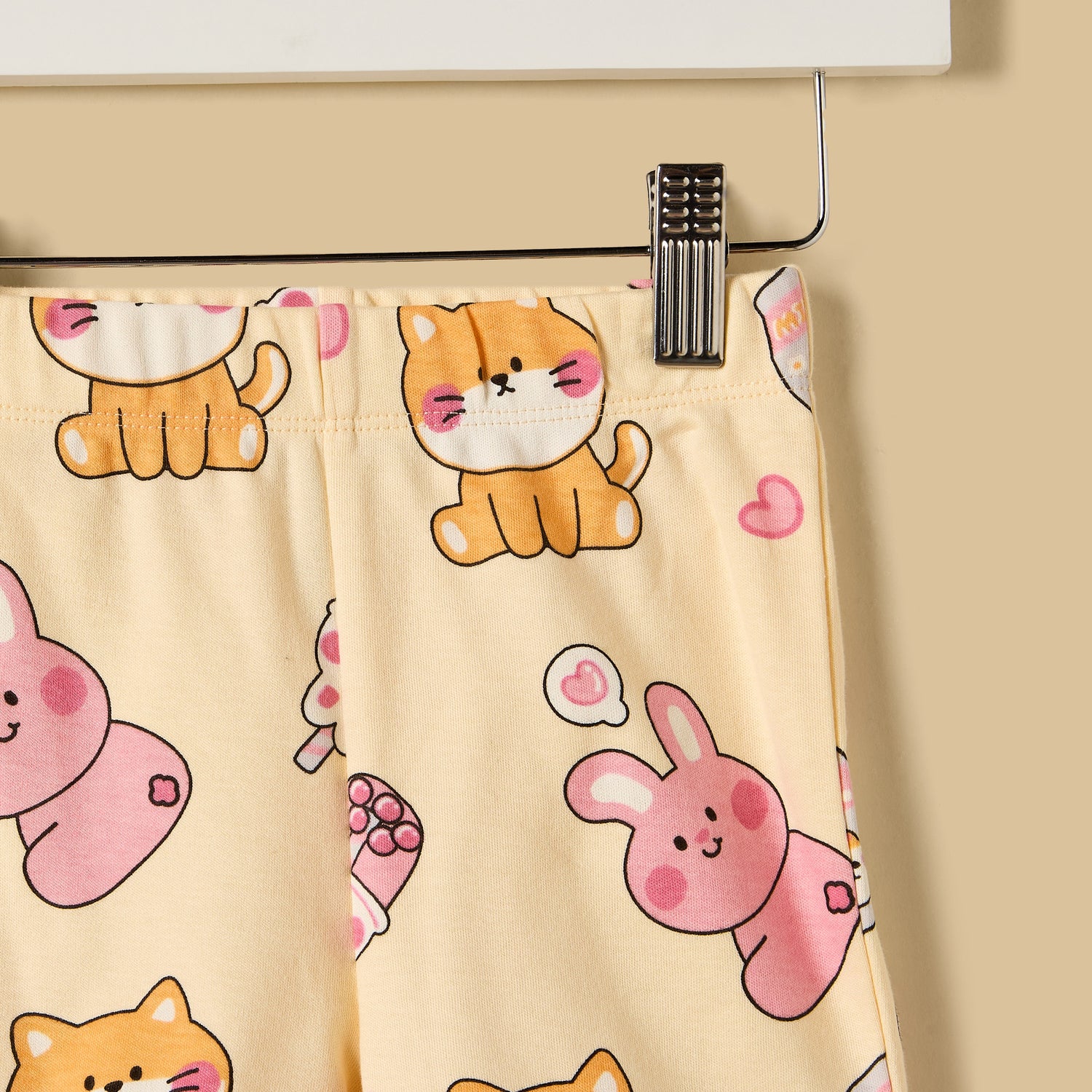 Cat Print Cotton Shorts Set
