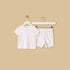 Polka Dot Print Cotton Shorts Set - White / 12-18 mths