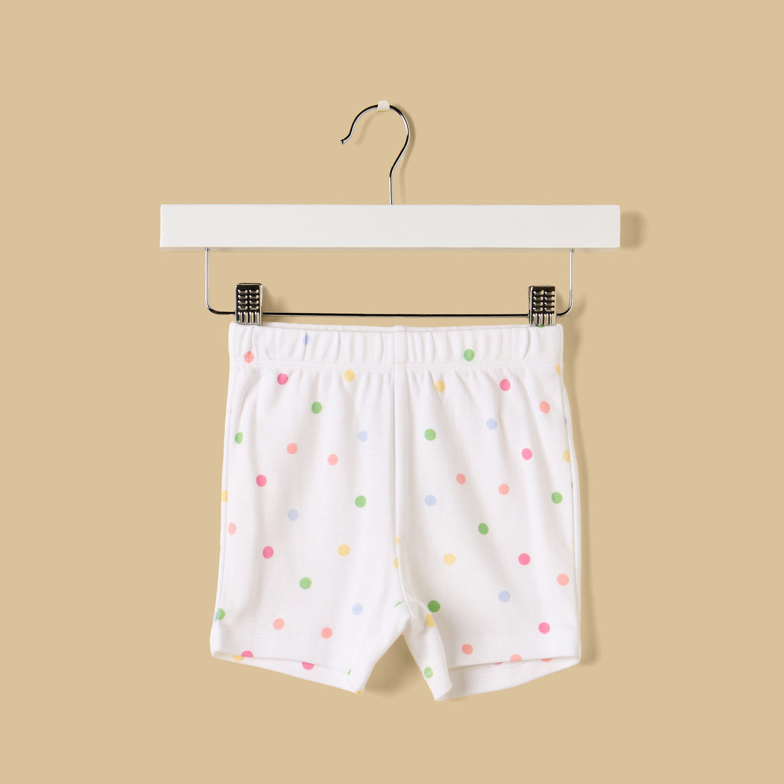 Polka Dot Print Cotton Shorts Set