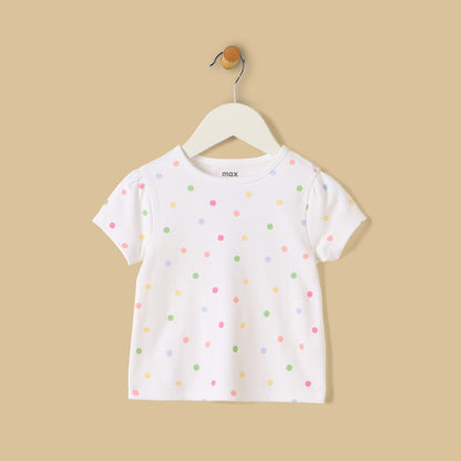 Polka Dot Print Cotton Shorts Set