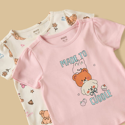 Pack of 2 - Teddy Bear Print Pyjama Set