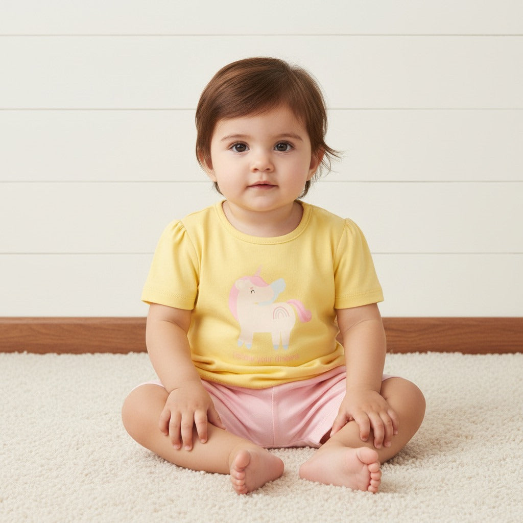 Pack of 2 - Unicorn Print Shorts Set