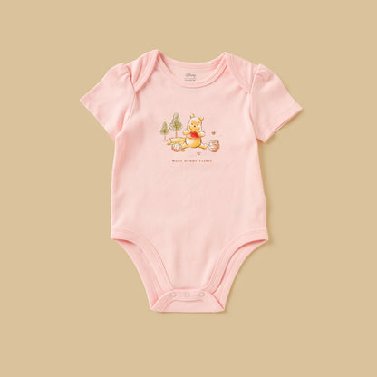 Pack of 3 - Winnie the Pooh Print Cotton Bodysuit