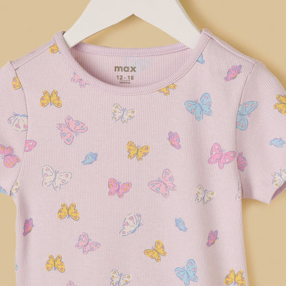 Butterfly Print T-shirt
