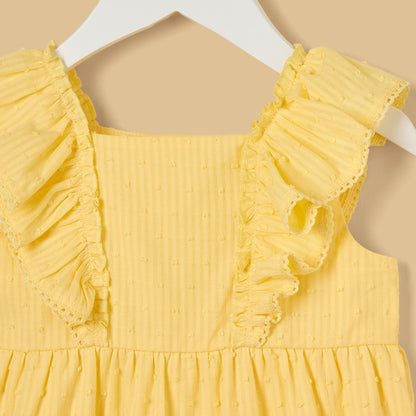 Textured Sleeveless Romper with Cap