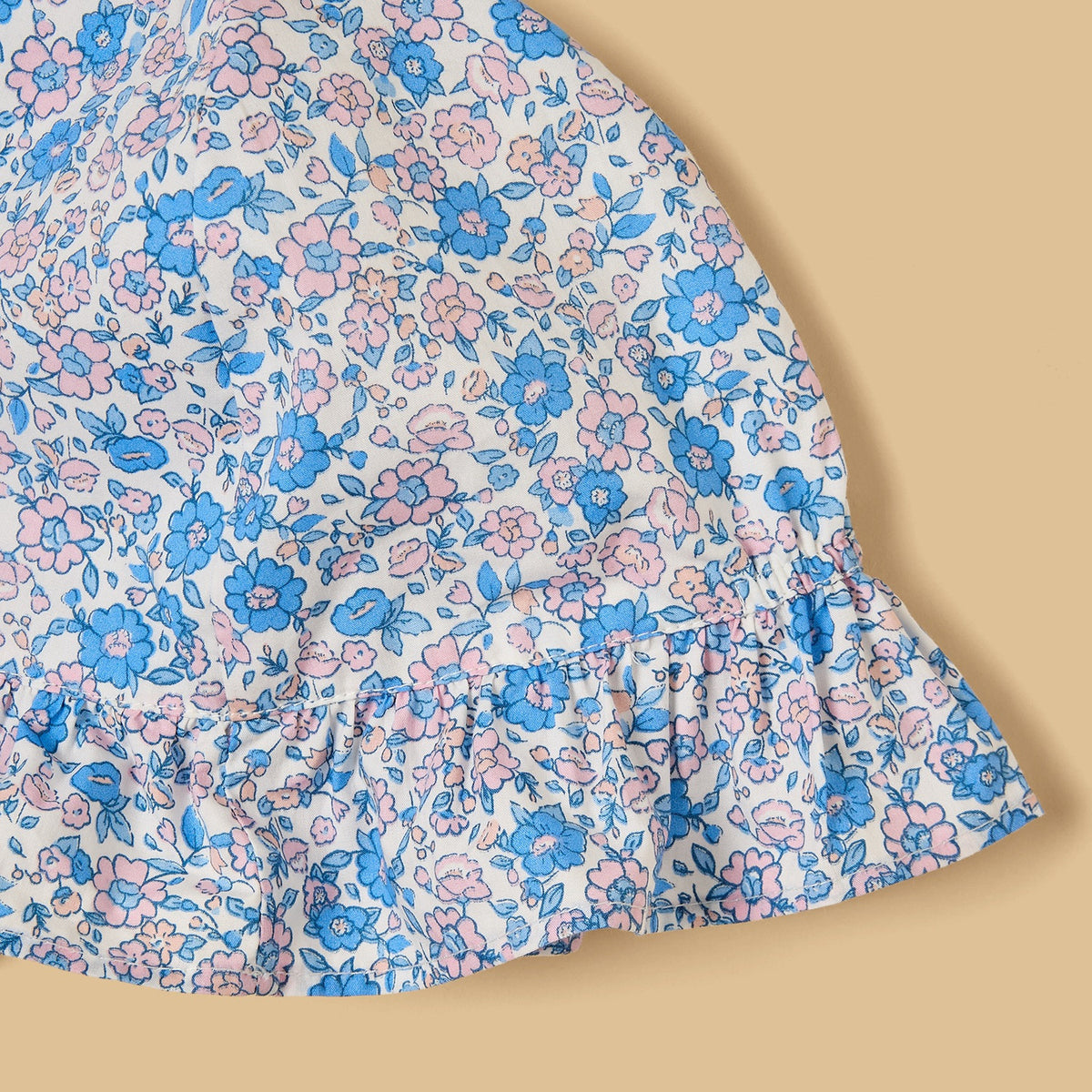 Floral Print Romper with Cap