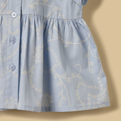 Printed Cotton Shirt and Shorts Set