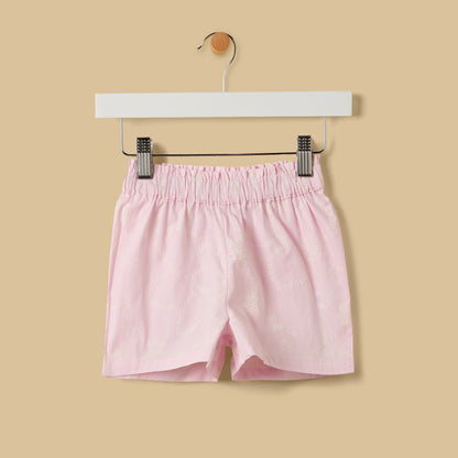 Printed Cotton Shirt and Shorts Set