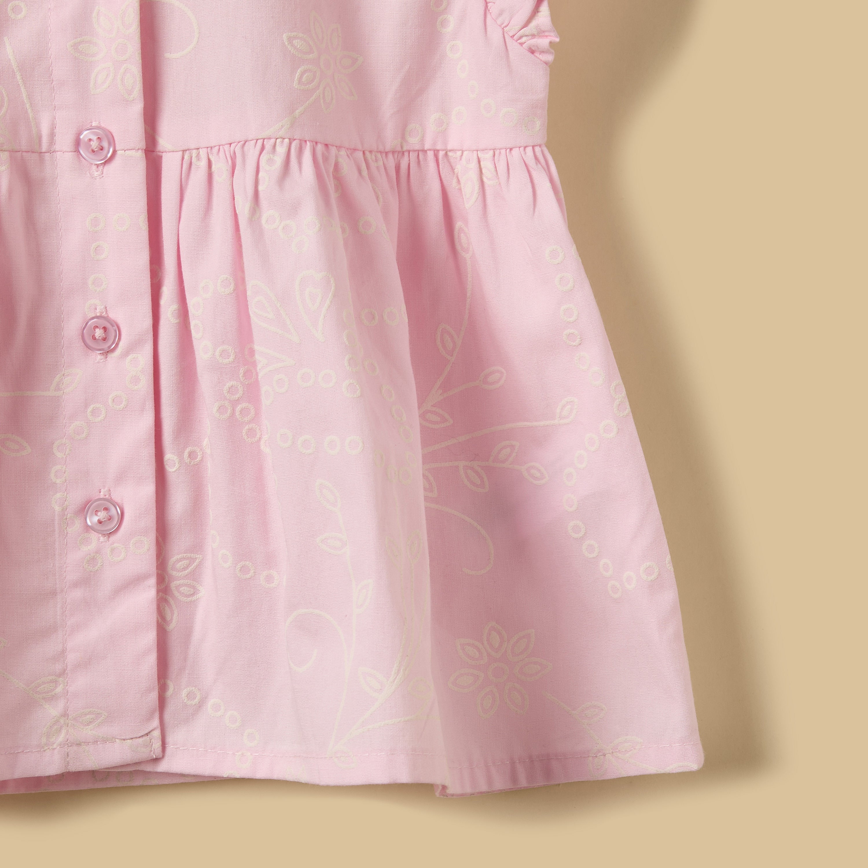 Printed Cotton Shirt and Shorts Set