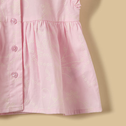 Printed Cotton Shirt and Shorts Set