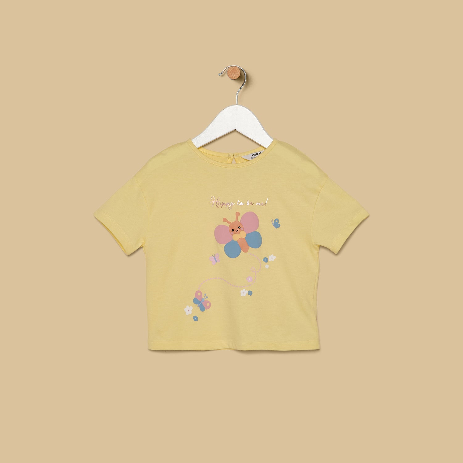 Butterfly Print T-shirt with Checked Shorts
