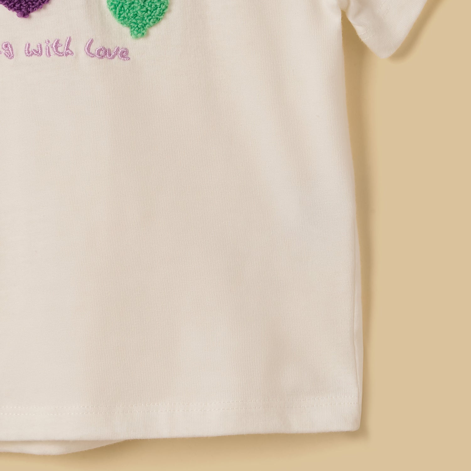 Heart 3D Applique T-shirt and Shorts Set