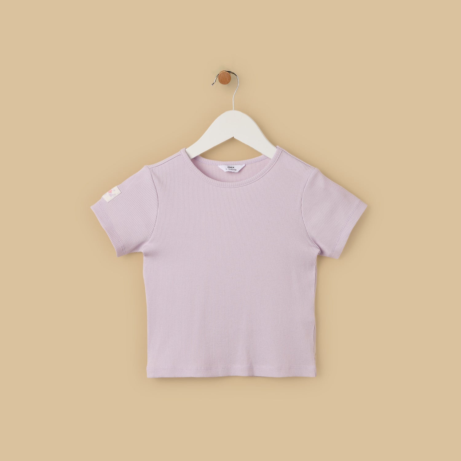 Checked Pinafore and Ribbed T-shirt Set