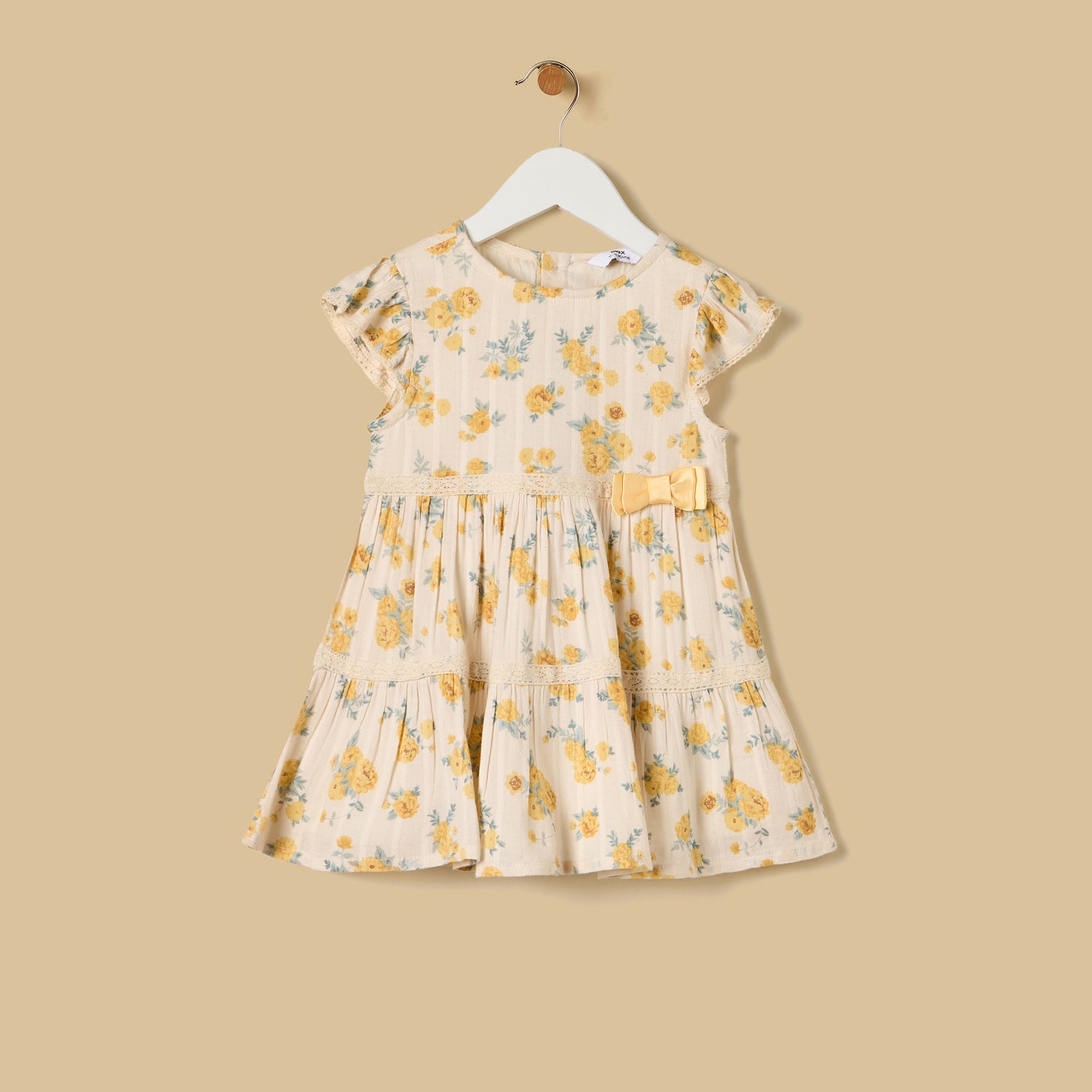 Floral Print Cotton Dress with Shrug