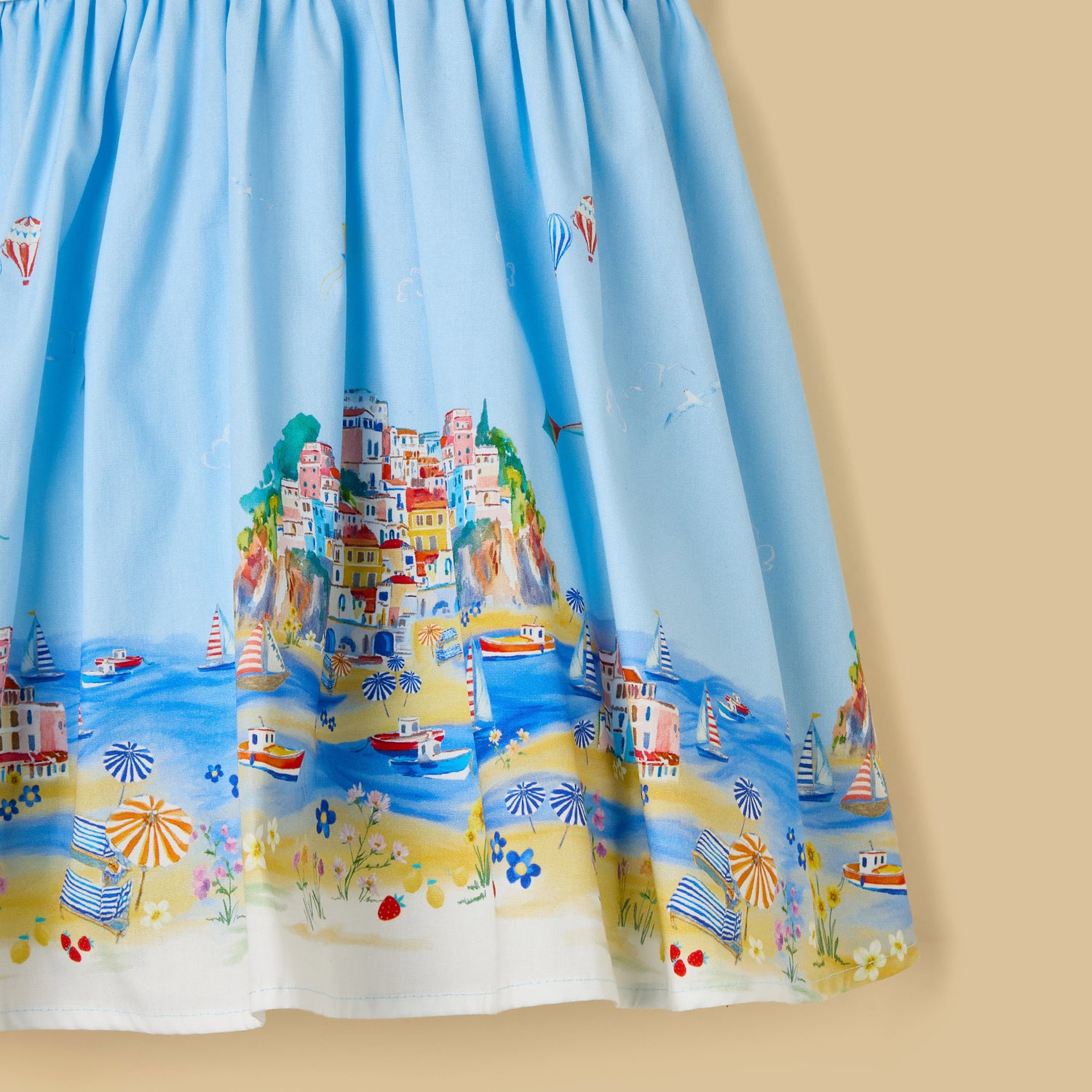 Graphic Print Sleeveless Dress with Bloomers