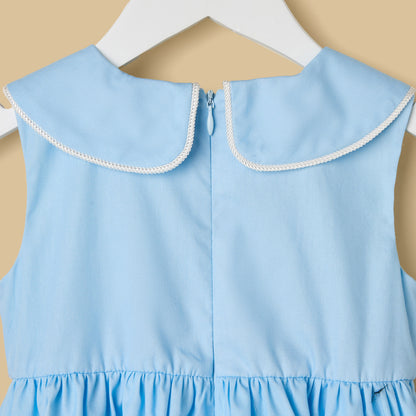 Graphic Print Sleeveless Dress with Bloomers