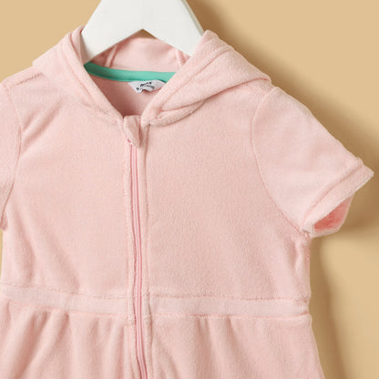 Strawberry Applique Hooded Cover-Up