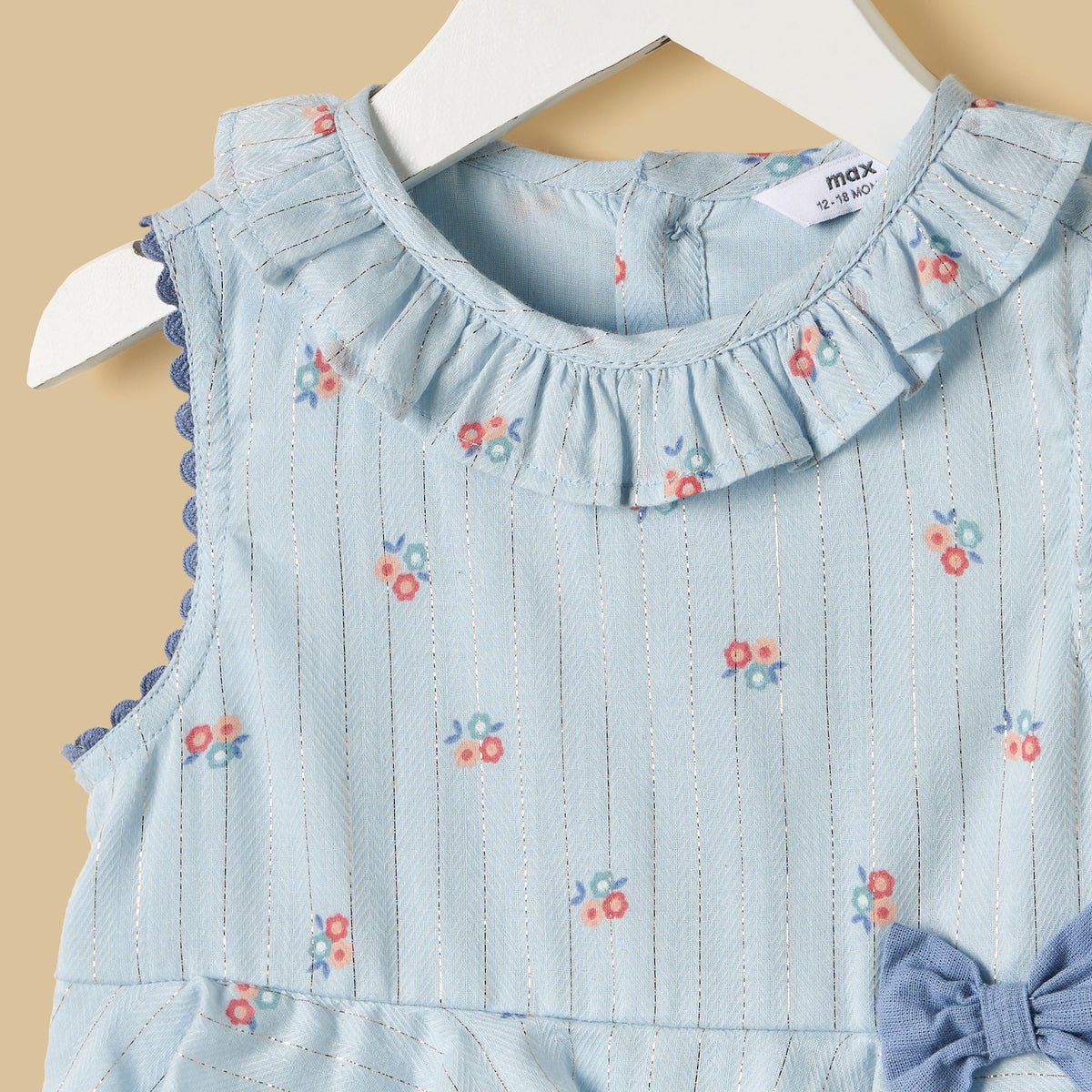 Floral Print Sleeveless Tiered Top and Shorts Set