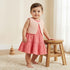 Textured Sleeveless Tiered Dress with Shrug - Pink / 12-18 mths