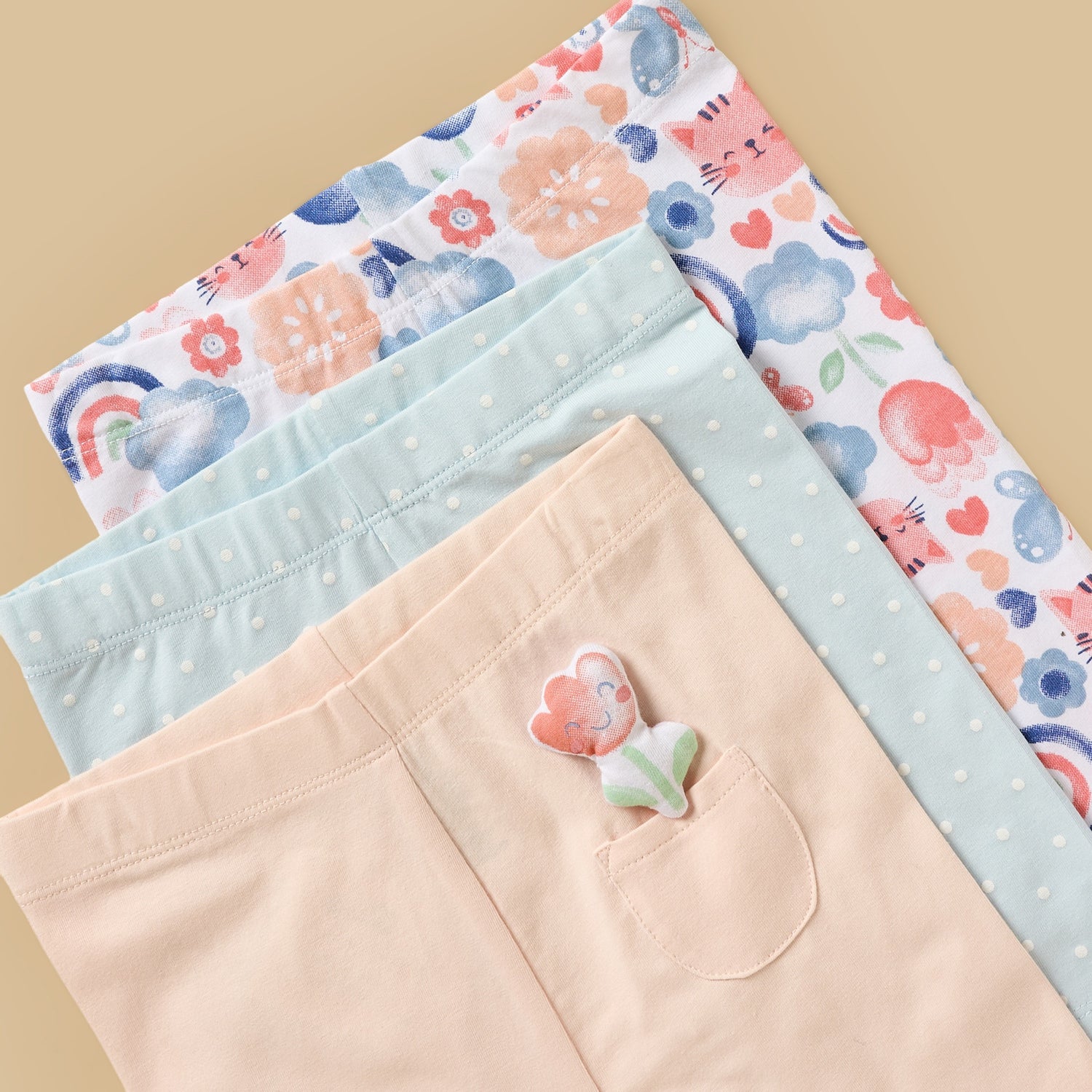 Pack of 3 - Printed Short Leggings
