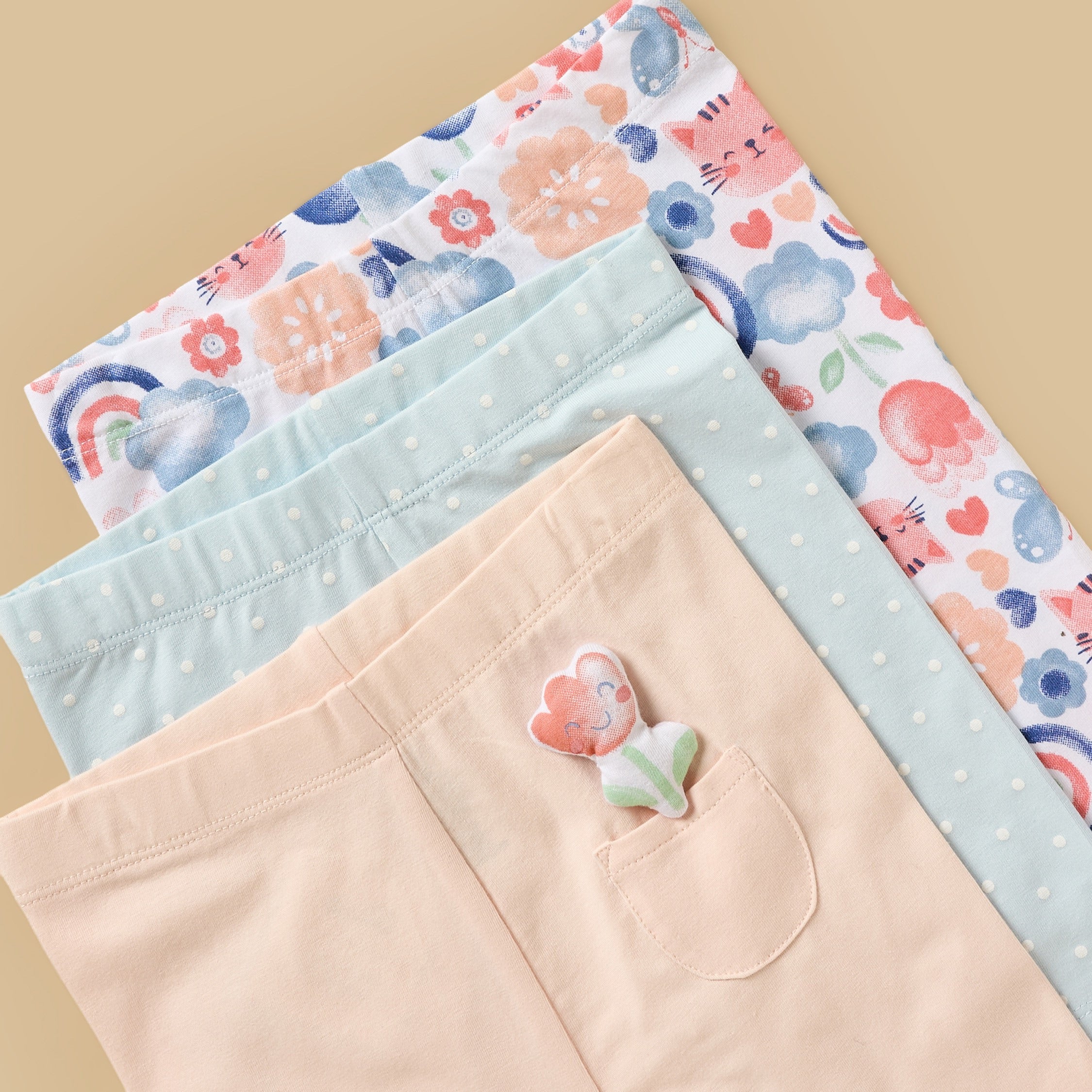Pack of 3 - Printed Short Leggings