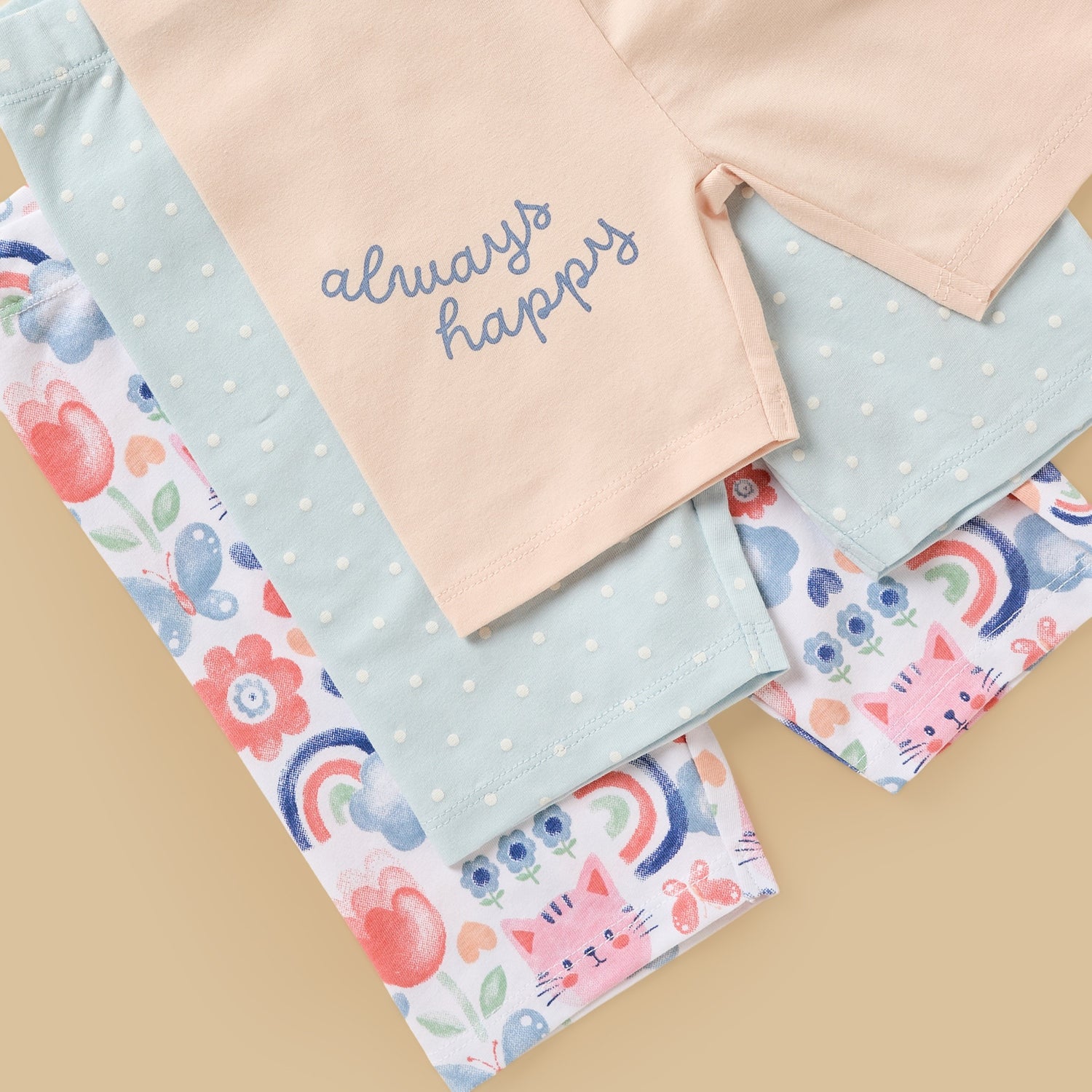 Pack of 3 - Printed Short Leggings