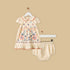 Floral Embroidered Dress with Bloomers