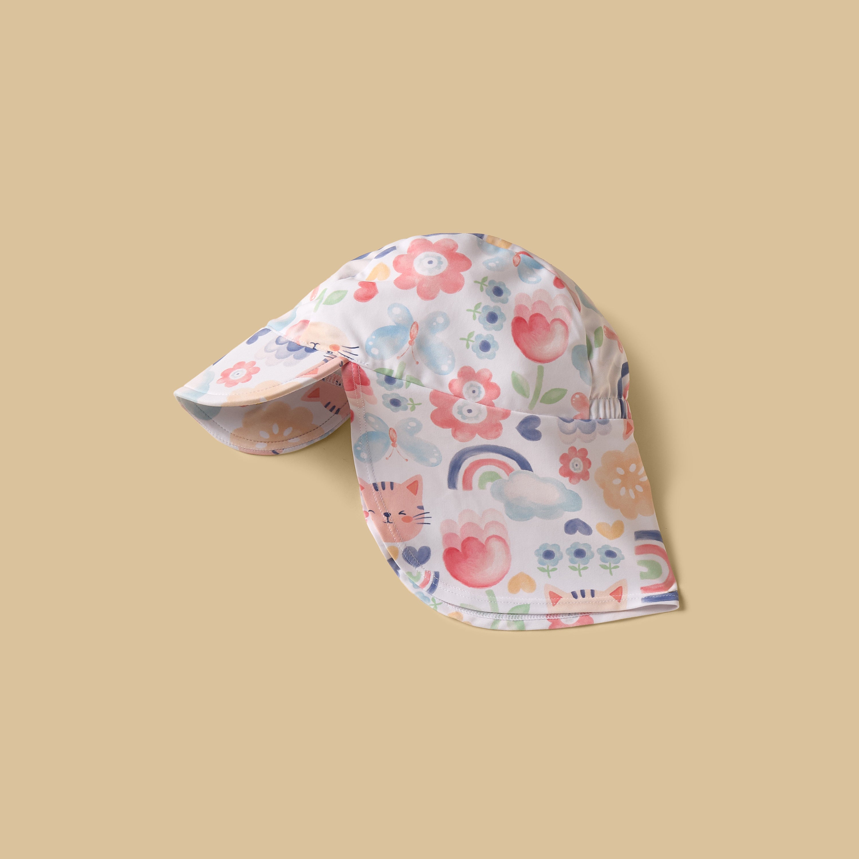 Printed Swimsuit with Hat