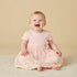Embroidered Mesh Overlay Dress - Pink / 12-18 mths