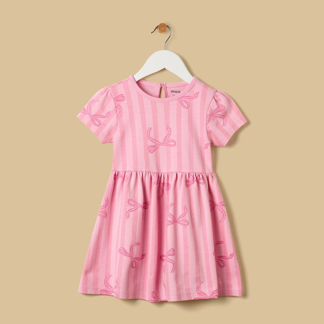 Bow Print Pique Dress