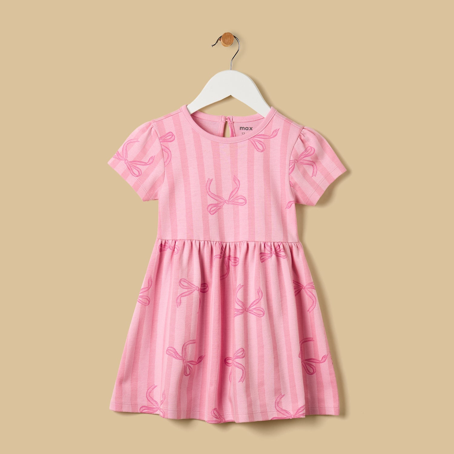 Bow Print Pique Dress